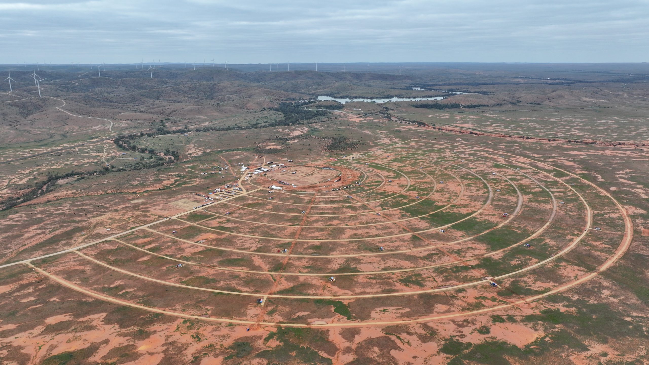 The Mundiville site taking shape on the Mundi Mundi Plains